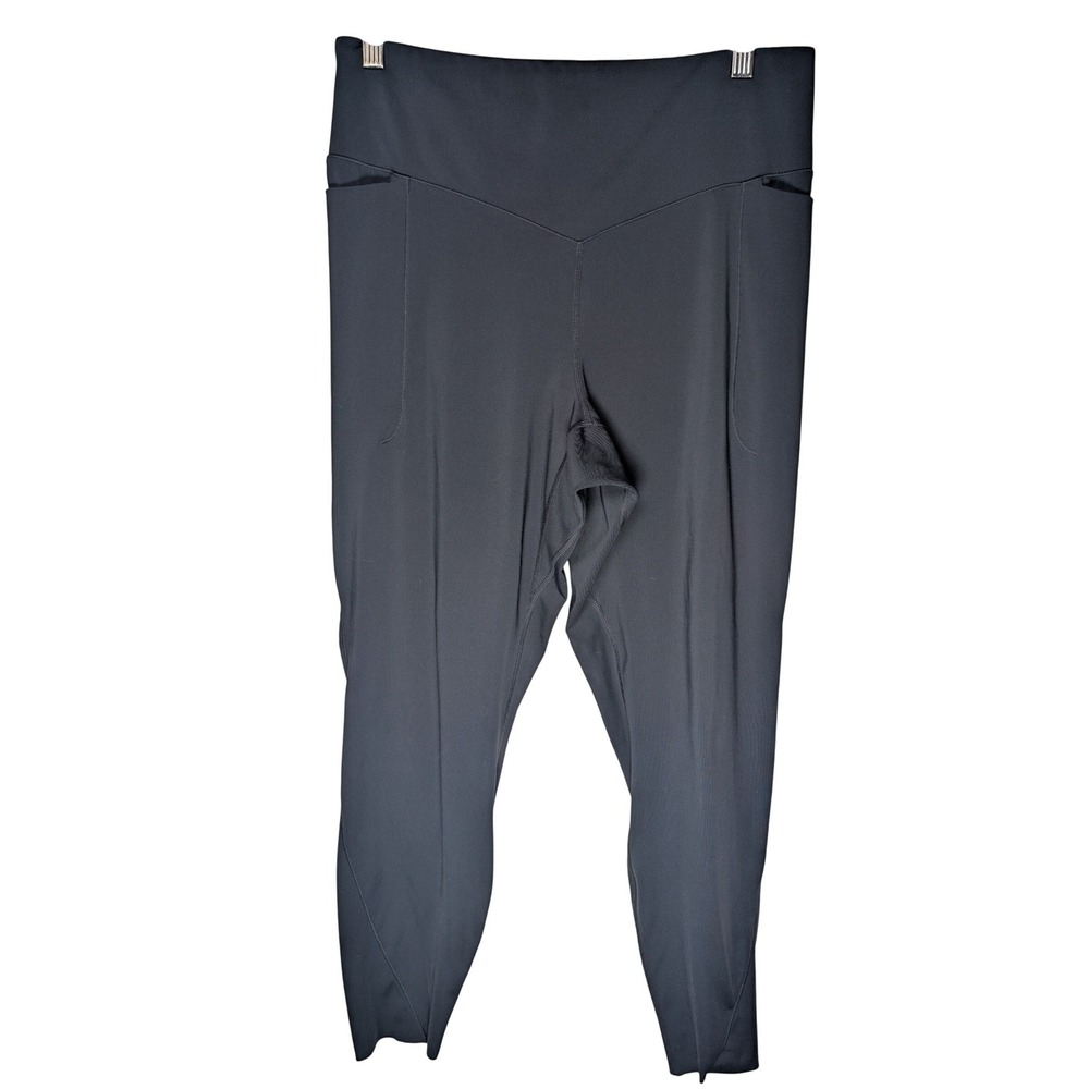 Adore Me Plus 1X Leggings Black High Rise Pocket Reflective Workout Activewear